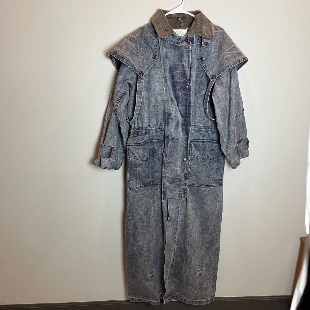 Outback Trading Company Low Rider Denim Duster Coat Size Small